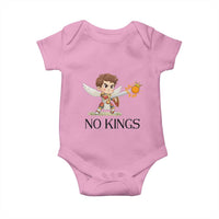 No Kings Baby Onesie Funny Saint Michael Topples The Crown
