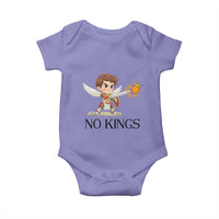 No Kings Baby Onesie Funny Saint Michael Topples The Crown