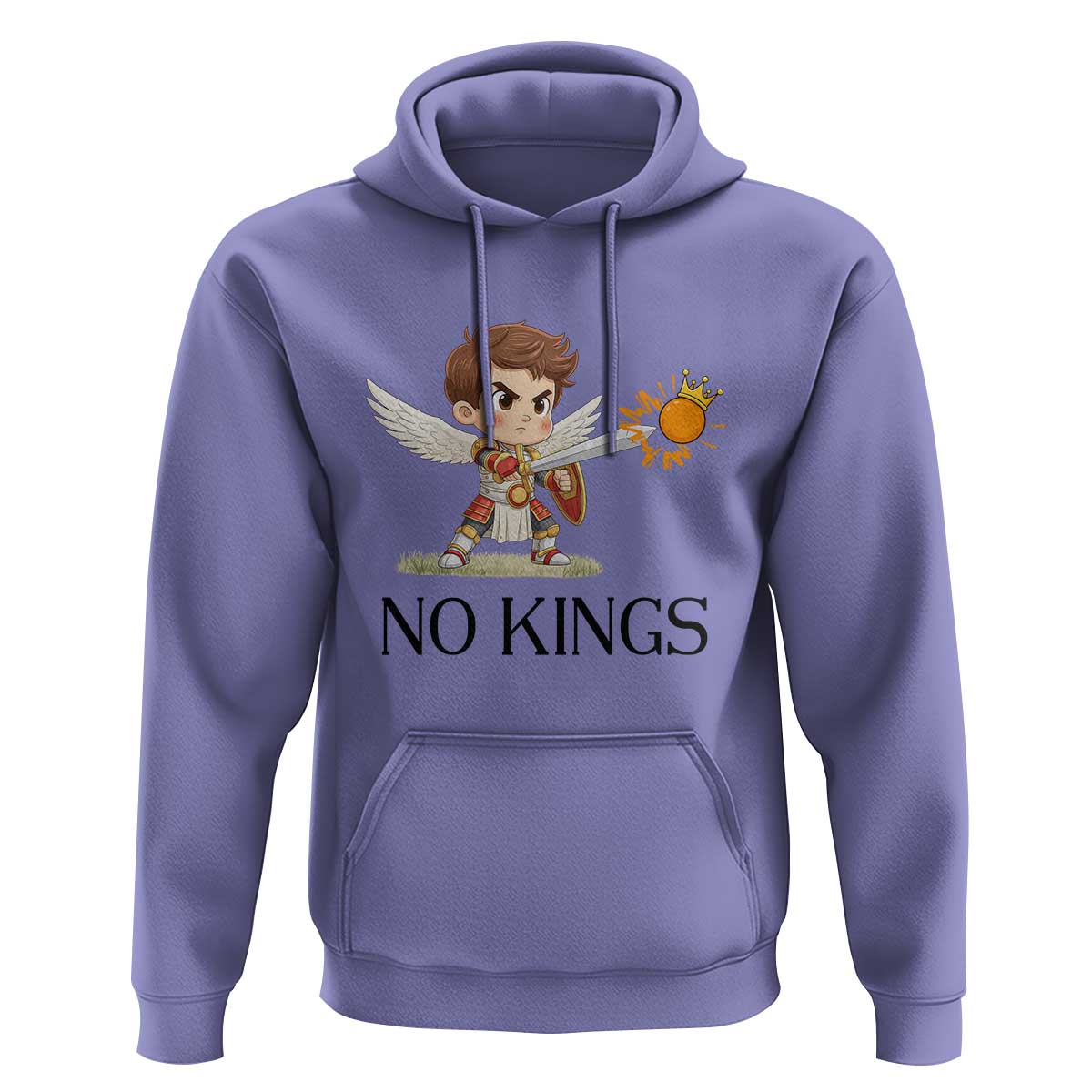 No Kings Hoodie Funny Saint Michael Topples The Crown