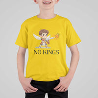 No Kings T Shirt For Kid Funny Saint Michael Topples The Crown
