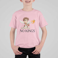 No Kings T Shirt For Kid Funny Saint Michael Topples The Crown
