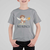 No Kings T Shirt For Kid Funny Saint Michael Topples The Crown