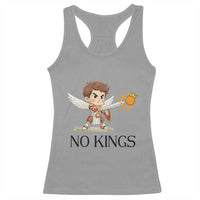 No Kings Racerback Tank Top Funny Saint Michael Topples The Crown