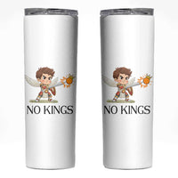No Kings Skinny Tumbler Funny Saint Michael Topples The Crown
