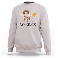 No Kings Sweatshirt Funny Saint Michael Topples The Crown