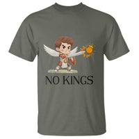No Kings T Shirt Funny Saint Michael Topples The Crown