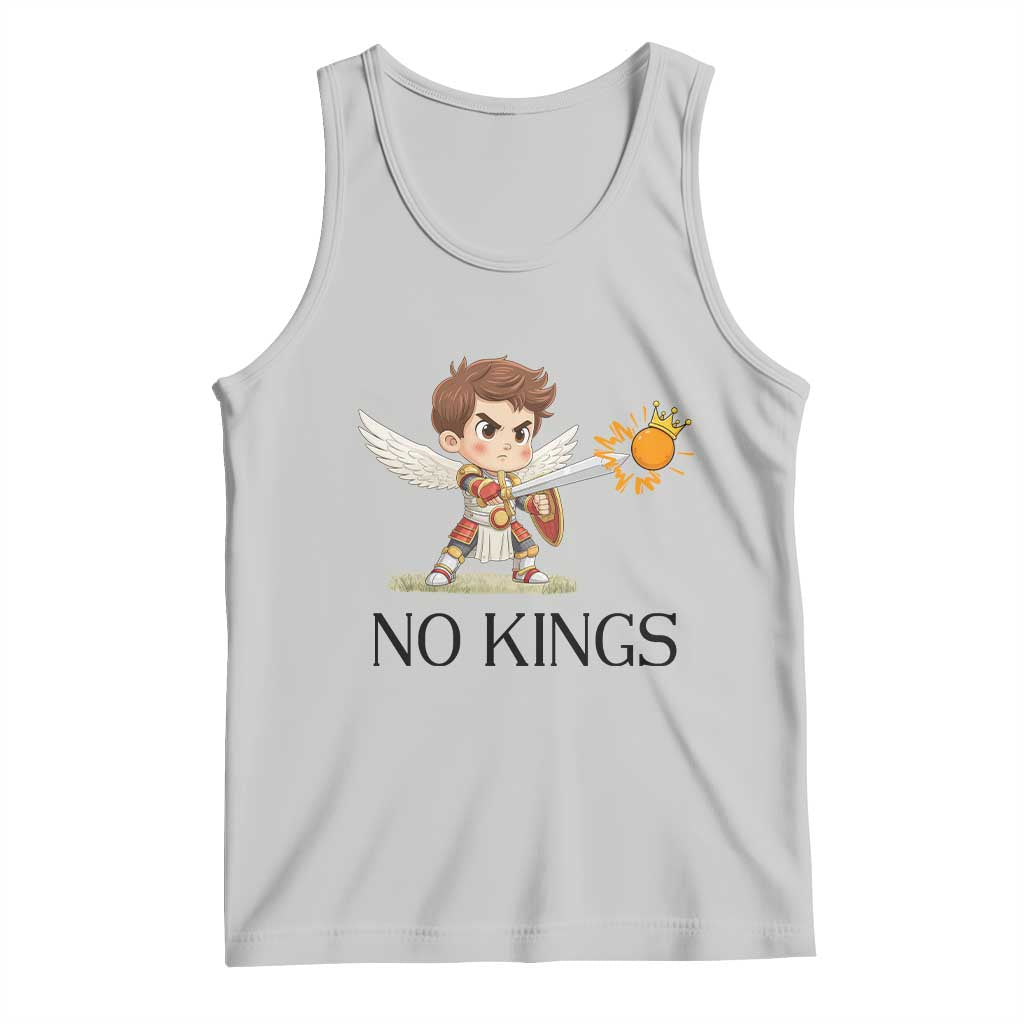 No Kings Tank Top Funny Saint Michael Topples The Crown