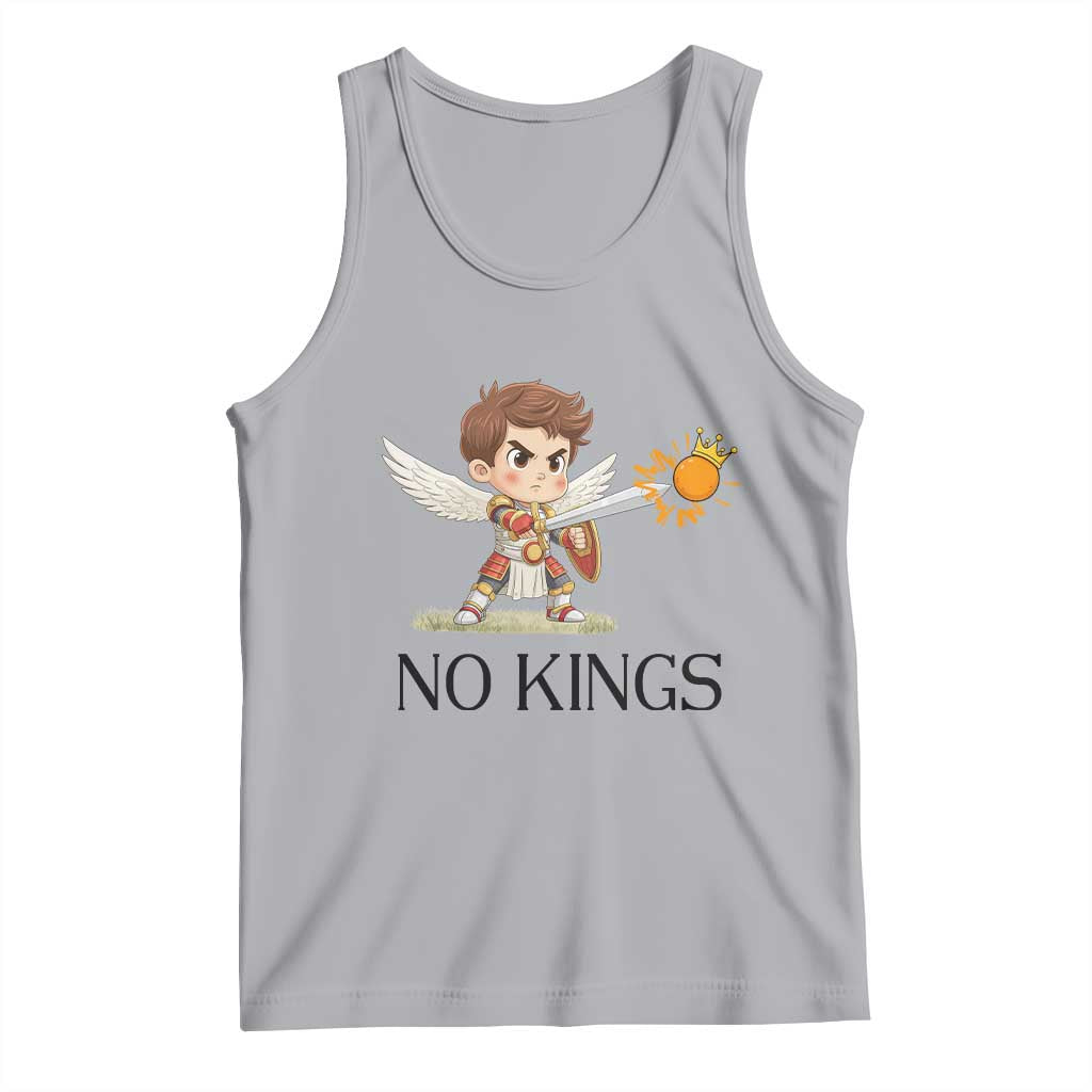 No Kings Tank Top Funny Saint Michael Topples The Crown