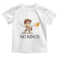 No Kings Toddler T Shirt Funny Saint Michael Topples The Crown