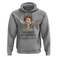 No Kings In America Hoodie Funny Saint Michael Kicking Crown
