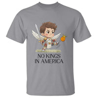 No Kings In America T Shirt Funny Saint Michael Kicking Crown