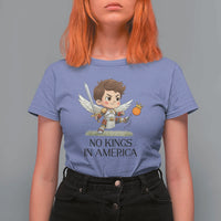 No Kings In America T Shirt For Women Funny Saint Michael Kicking Crown