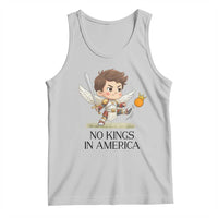 No Kings In America Tank Top Funny Saint Michael Kicking Crown