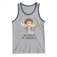 No Kings In America Tank Top Funny Saint Michael Kicking Crown