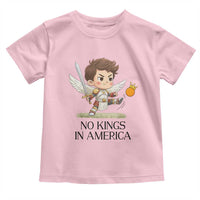 No Kings In America Toddler T Shirt Funny Saint Michael Kicking Crown