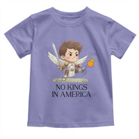 No Kings In America Toddler T Shirt Funny Saint Michael Kicking Crown