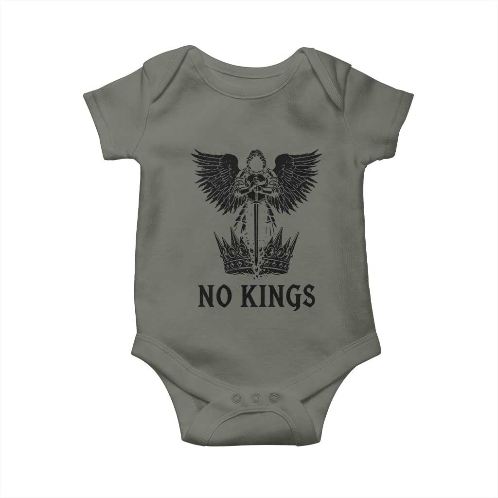 No Kings Baby Onesie St Michael Archangel Victory Over Tyranny