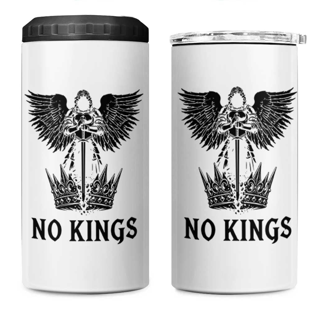 No Kings 4 in 1 Can Cooler Tumbler St Michael Archangel Victory Over Tyranny