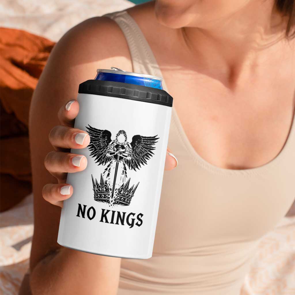 No Kings 4 in 1 Can Cooler Tumbler St Michael Archangel Victory Over Tyranny