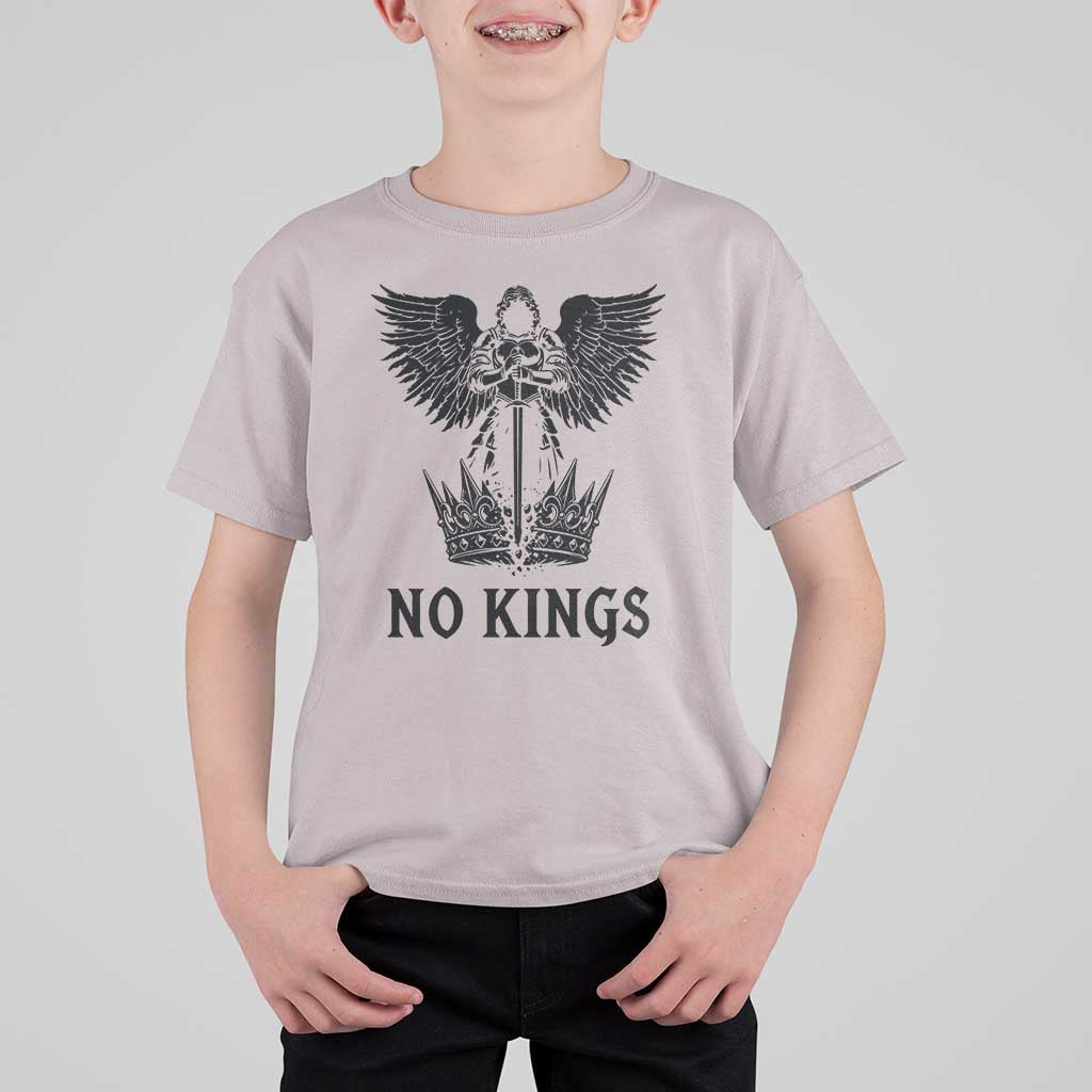 No Kings T Shirt For Kid St Michael Archangel Victory Over Tyranny