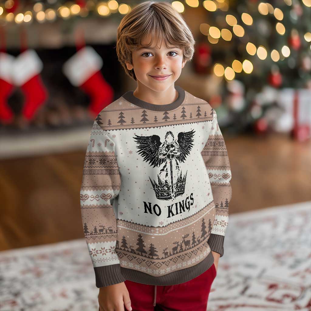 No Kings Ugly Christmas Sweater St Michael Archangel Victory Over Tyranny