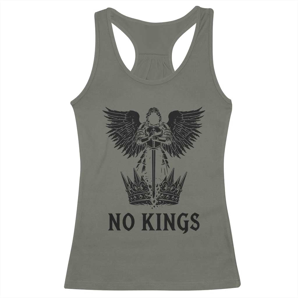 No Kings Racerback Tank Top St Michael Archangel Victory Over Tyranny