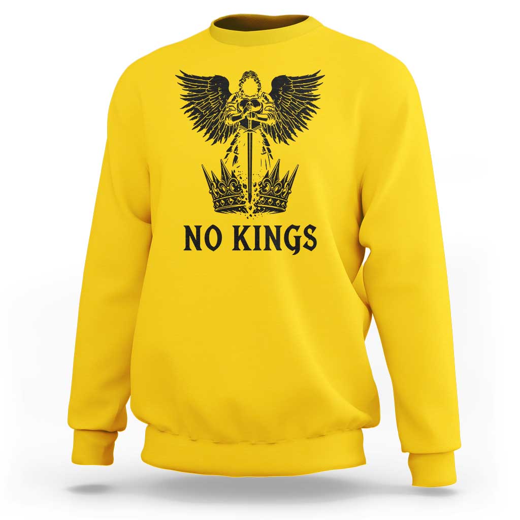 No Kings Sweatshirt St Michael Archangel Victory Over Tyranny