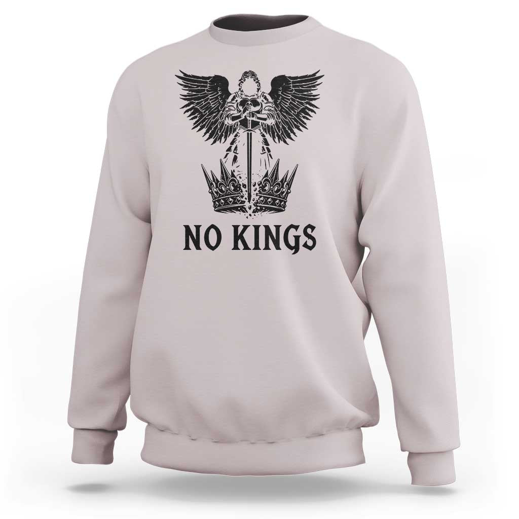No Kings Sweatshirt St Michael Archangel Victory Over Tyranny