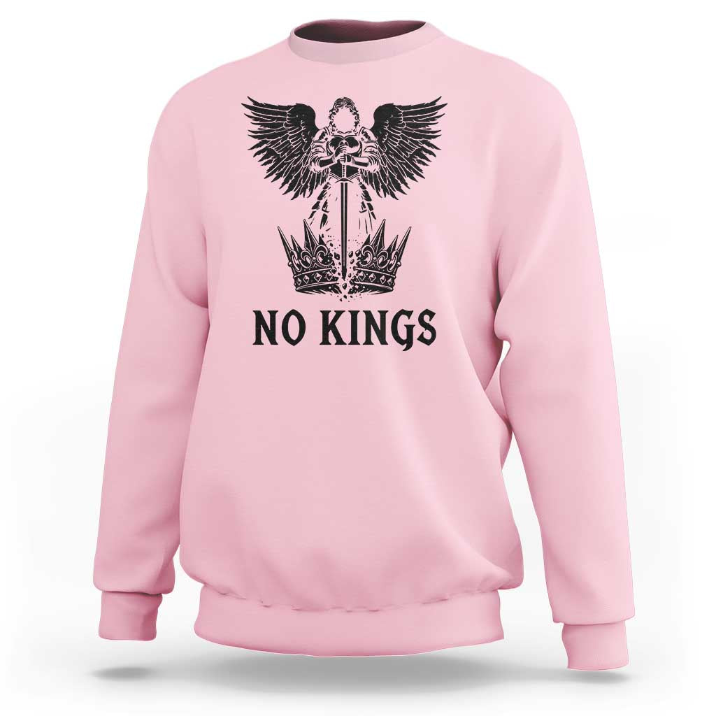 No Kings Sweatshirt St Michael Archangel Victory Over Tyranny