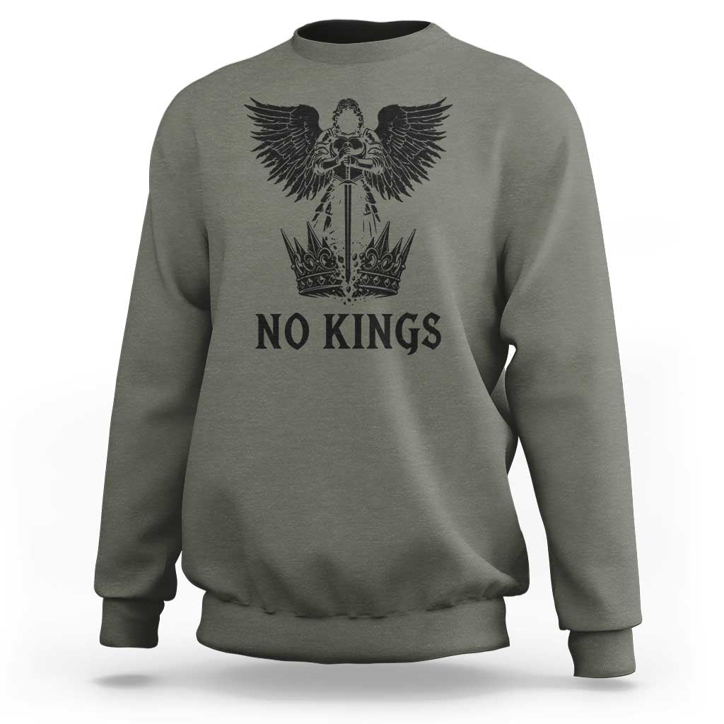No Kings Sweatshirt St Michael Archangel Victory Over Tyranny