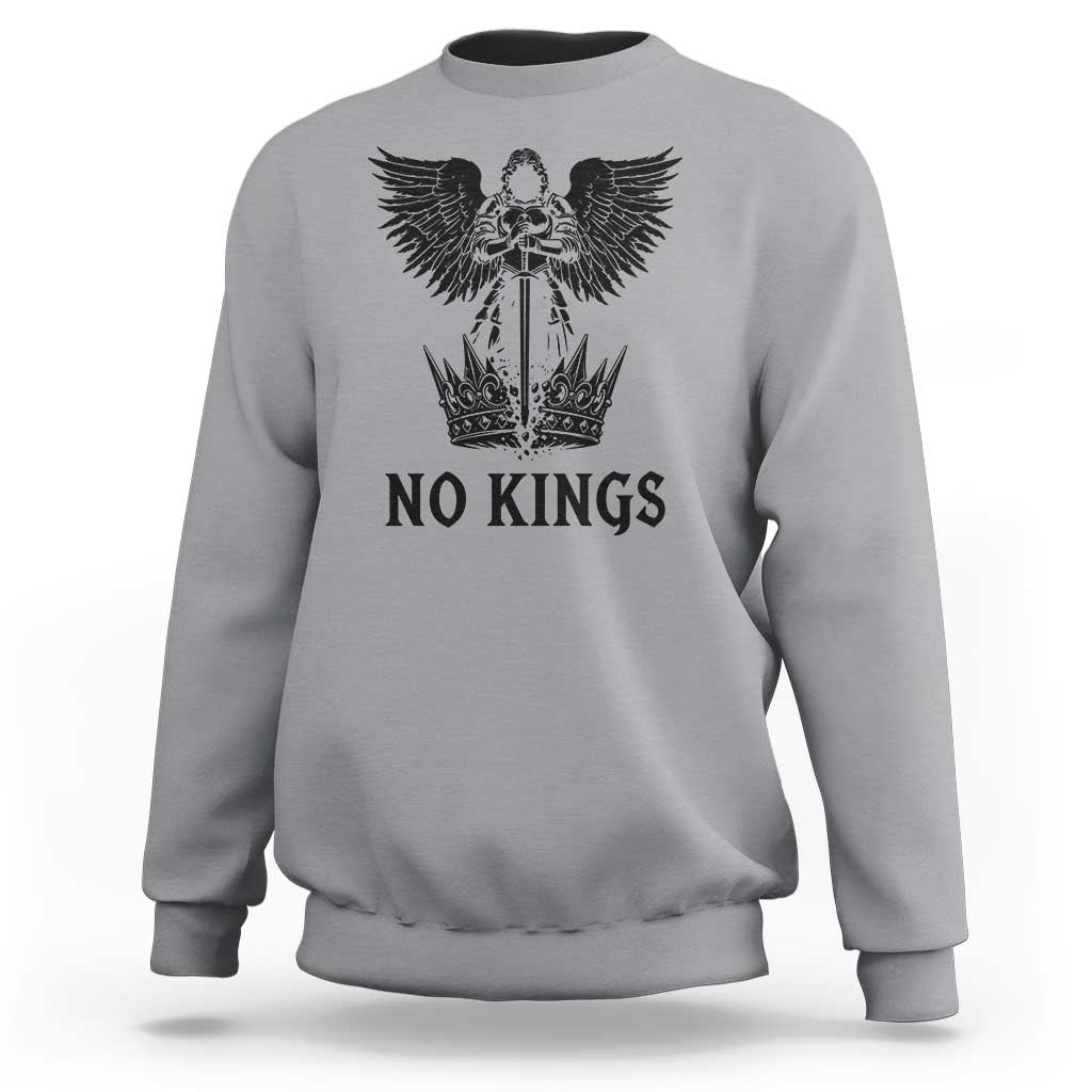 No Kings Sweatshirt St Michael Archangel Victory Over Tyranny
