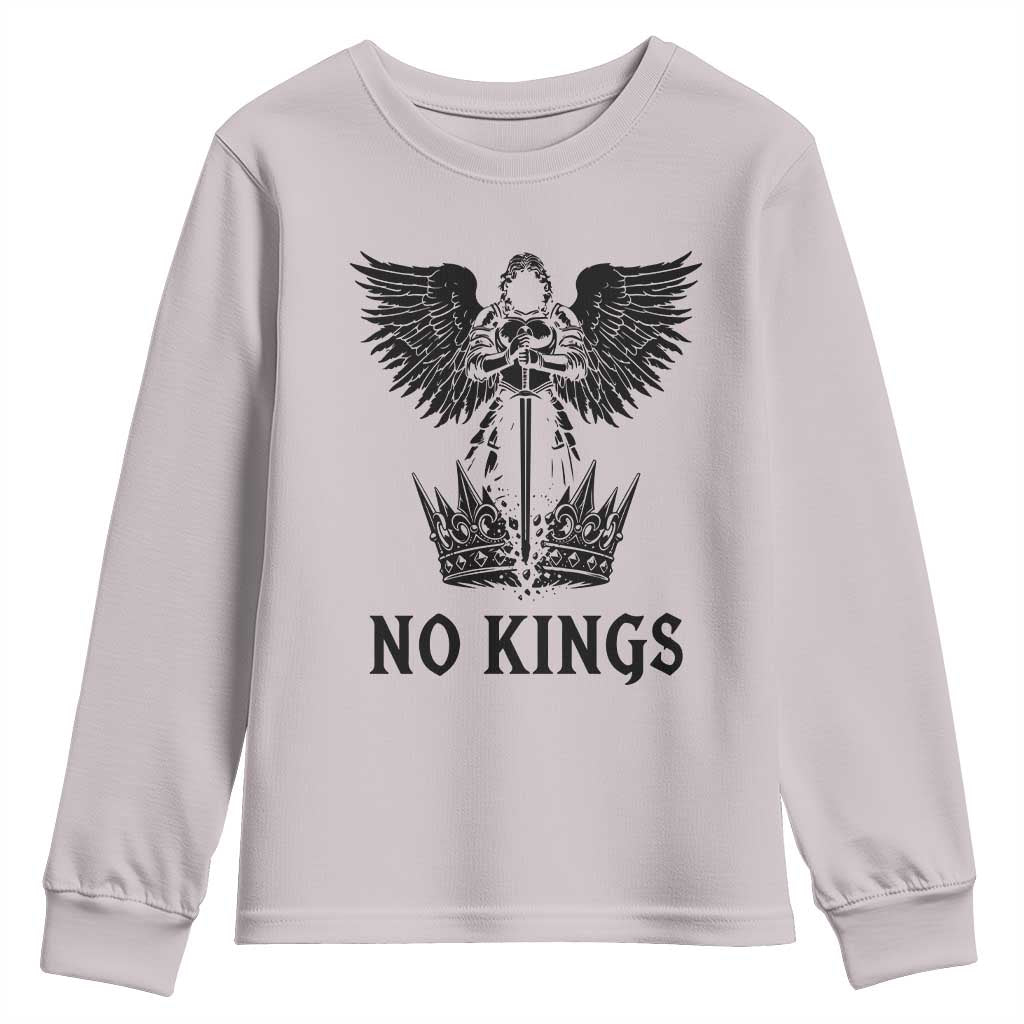 No Kings Youth Sweatshirt St Michael Archangel Victory Over Tyranny