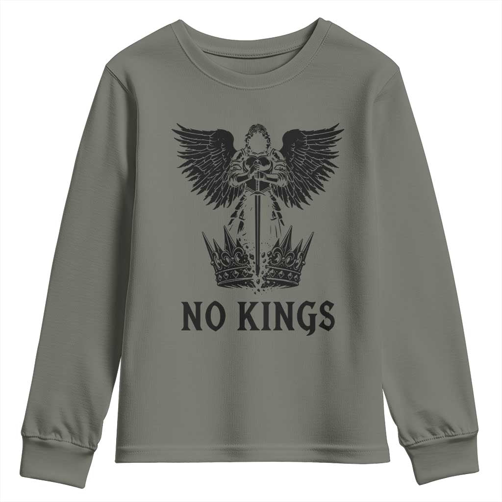 No Kings Youth Sweatshirt St Michael Archangel Victory Over Tyranny