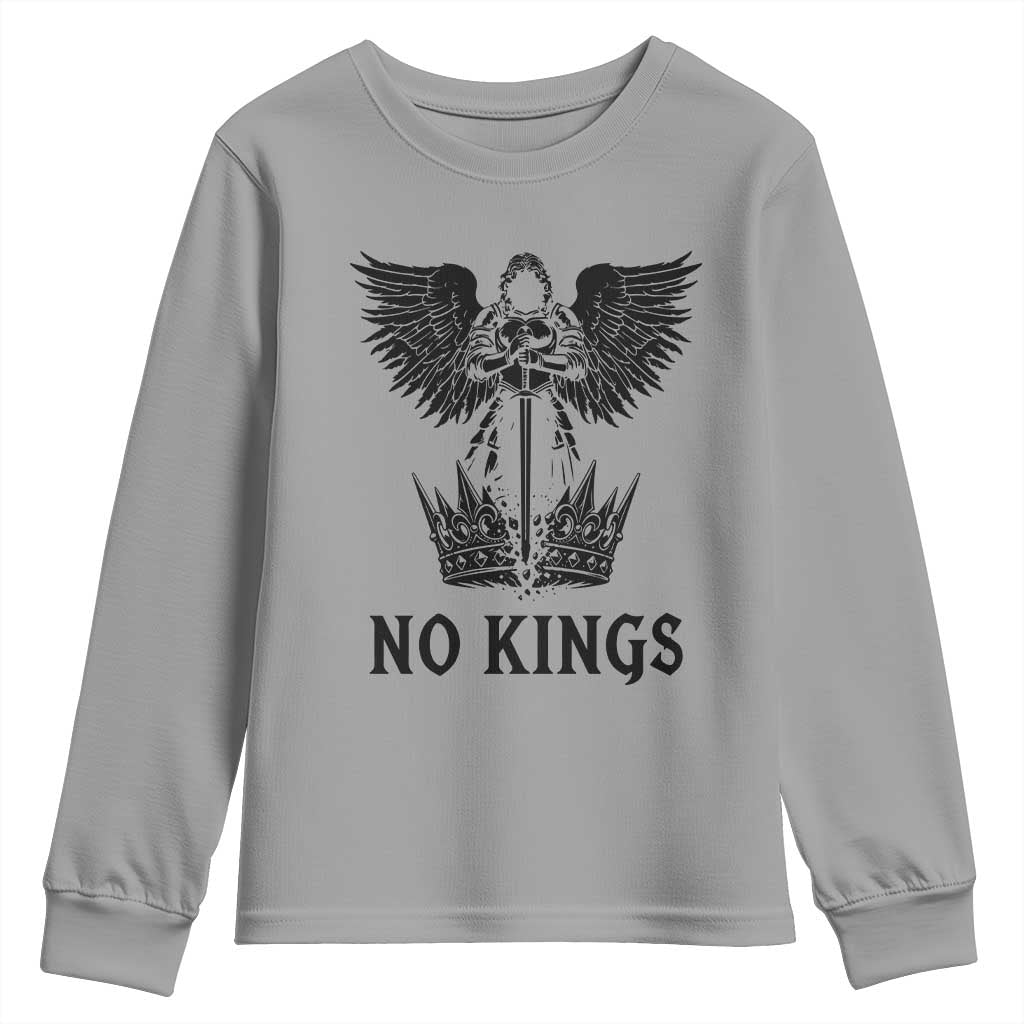 No Kings Youth Sweatshirt St Michael Archangel Victory Over Tyranny