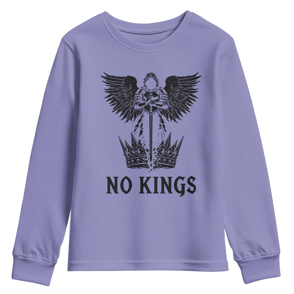 No Kings Youth Sweatshirt St Michael Archangel Victory Over Tyranny
