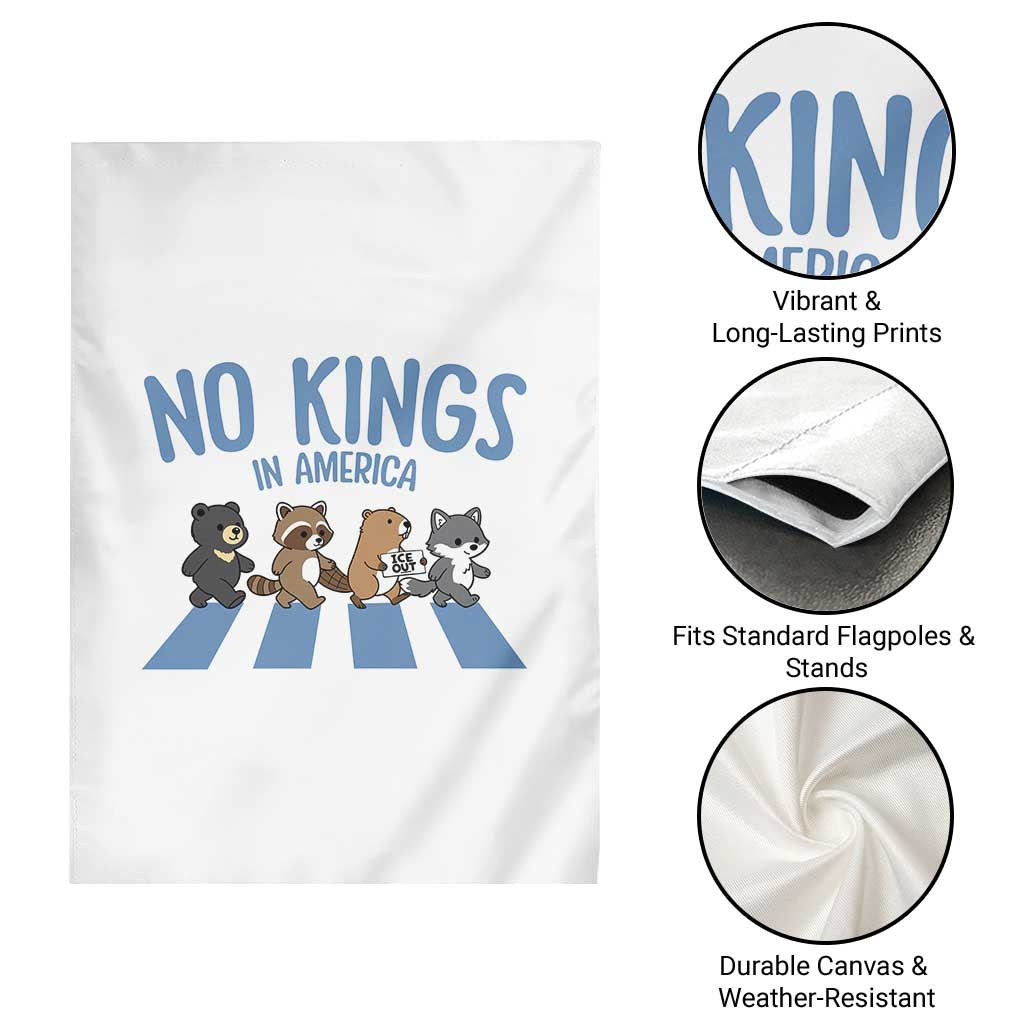 Funny No Kings Cute Forest Animals Garden Flag Gift For Animal Lovers