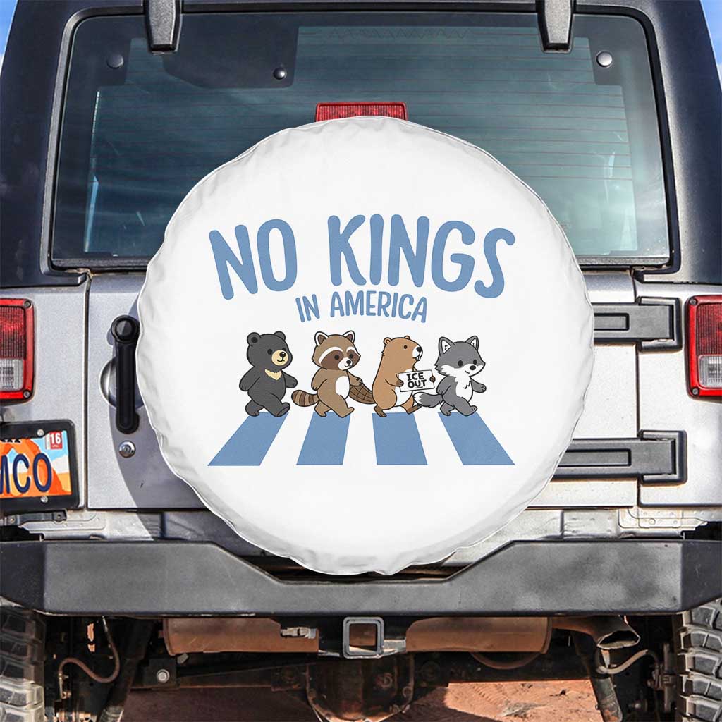 Funny No Kings Cute Forest Animals Spare Tire Cover Gift For Animal Lovers