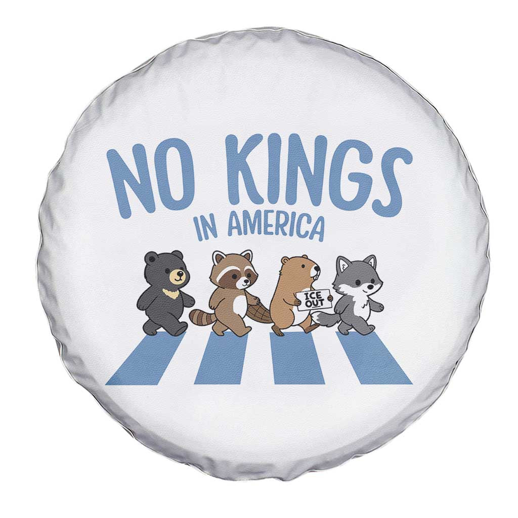 Funny No Kings Cute Forest Animals Spare Tire Cover Gift For Animal Lovers