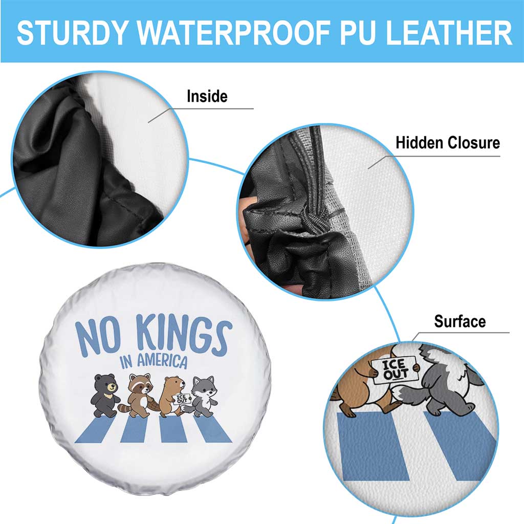 Funny No Kings Cute Forest Animals Spare Tire Cover Gift For Animal Lovers