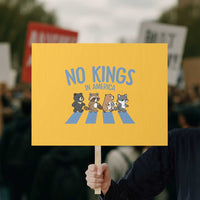 Funny No Kings Cute Forest Animals Protest Sign Gift For Animal Lovers