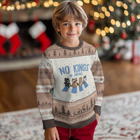 Funny No Kings Cute Forest Animals Ugly Christmas Sweater Gift For Animal Lovers