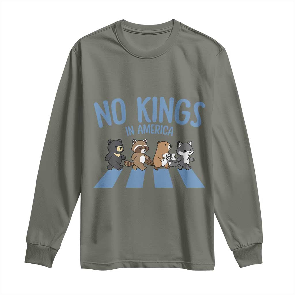 Funny No Kings Cute Forest Animals Long Sleeve Shirt Gift For Animal Lovers