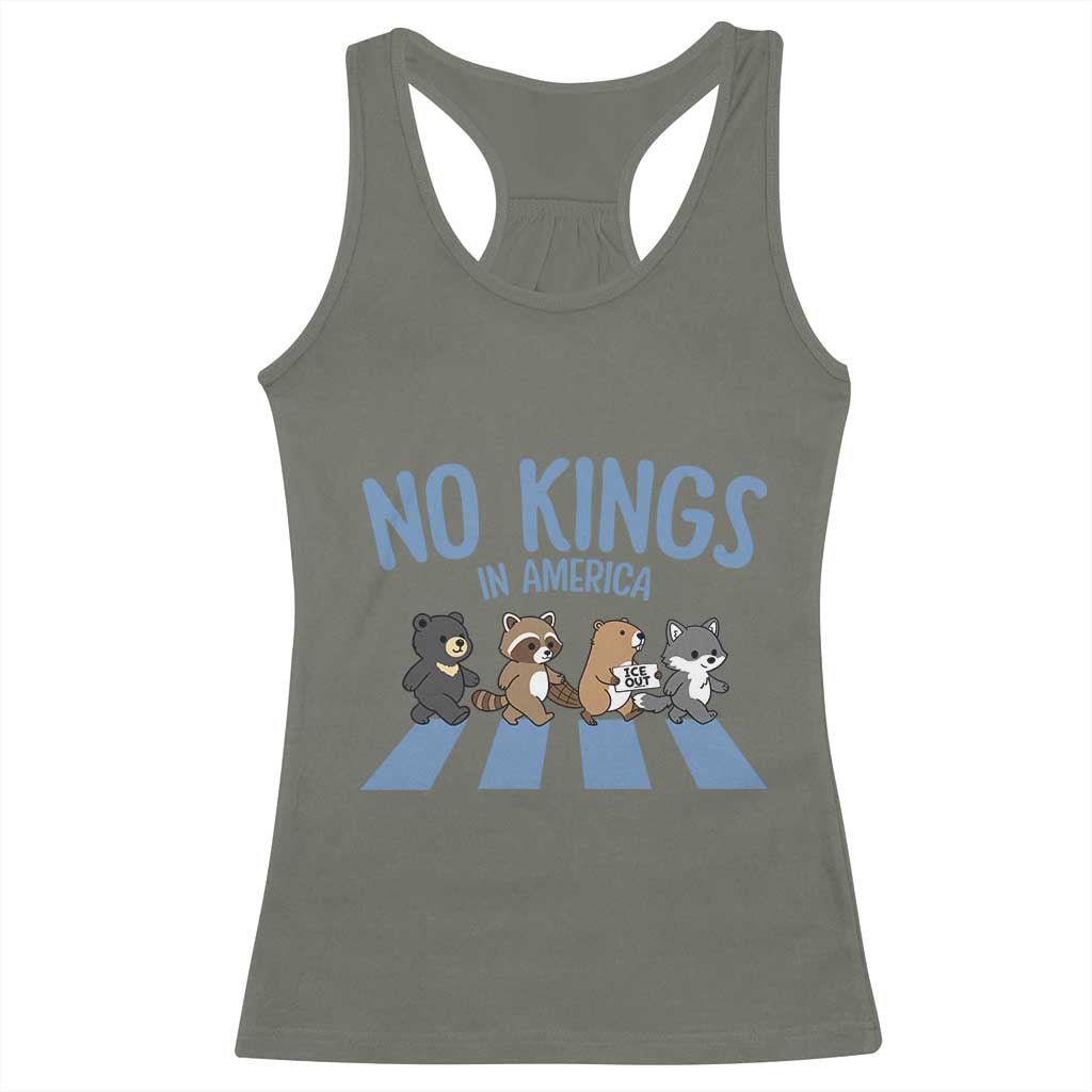 Funny No Kings Cute Forest Animals Racerback Tank Top Gift For Animal Lovers
