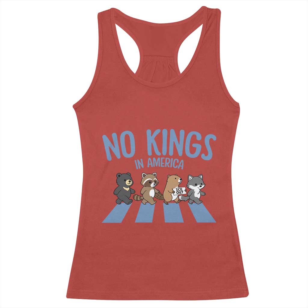Funny No Kings Cute Forest Animals Racerback Tank Top Gift For Animal Lovers