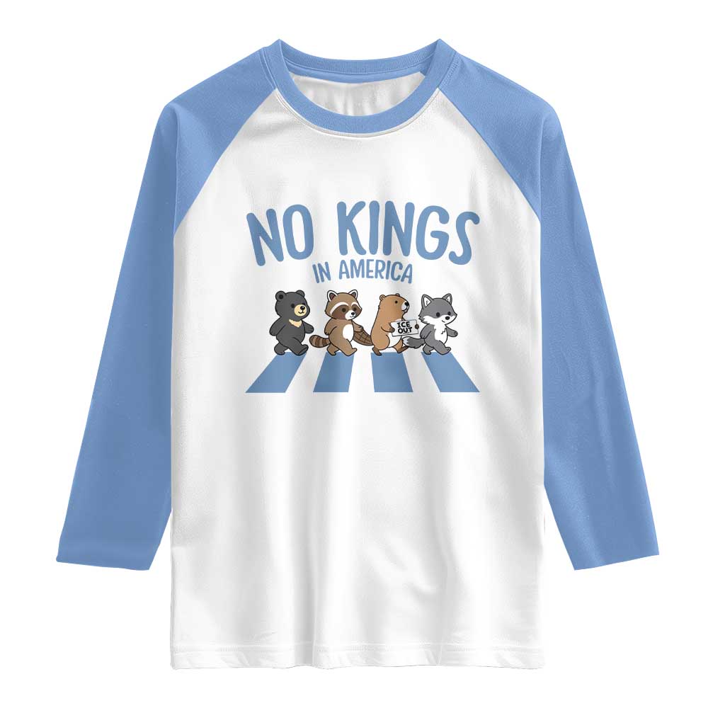 Funny No Kings Cute Forest Animals Raglan Shirt Gift For Animal Lovers