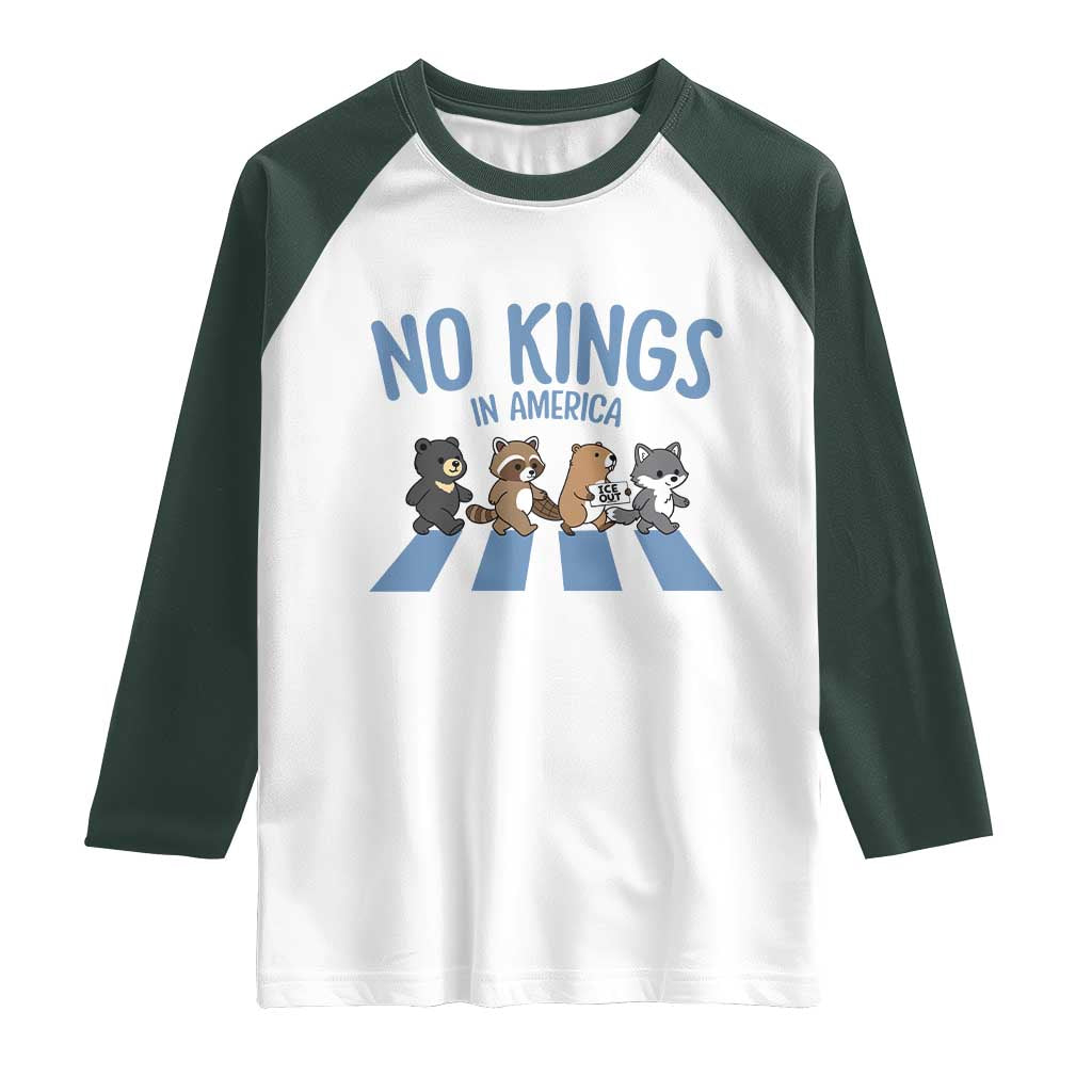 Funny No Kings Cute Forest Animals Raglan Shirt Gift For Animal Lovers