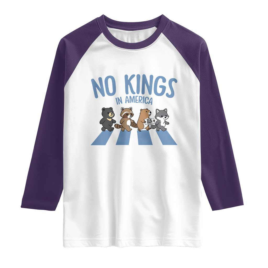 Funny No Kings Cute Forest Animals Raglan Shirt Gift For Animal Lovers