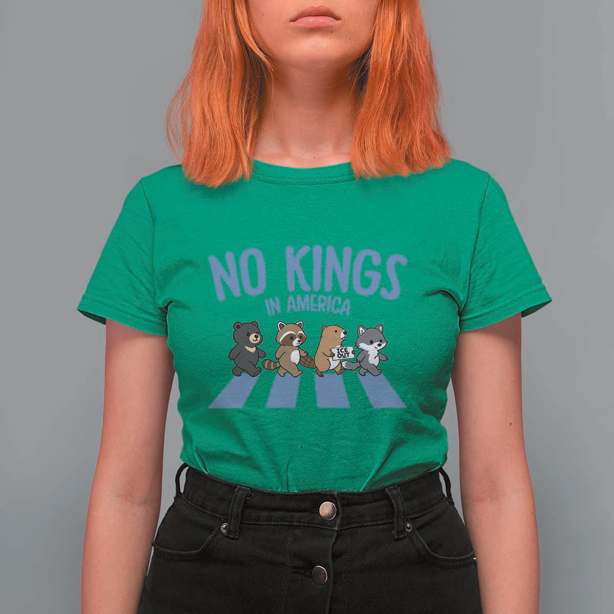 Funny No Kings Cute Forest Animals T Shirt For Women Gift For Animal Lovers