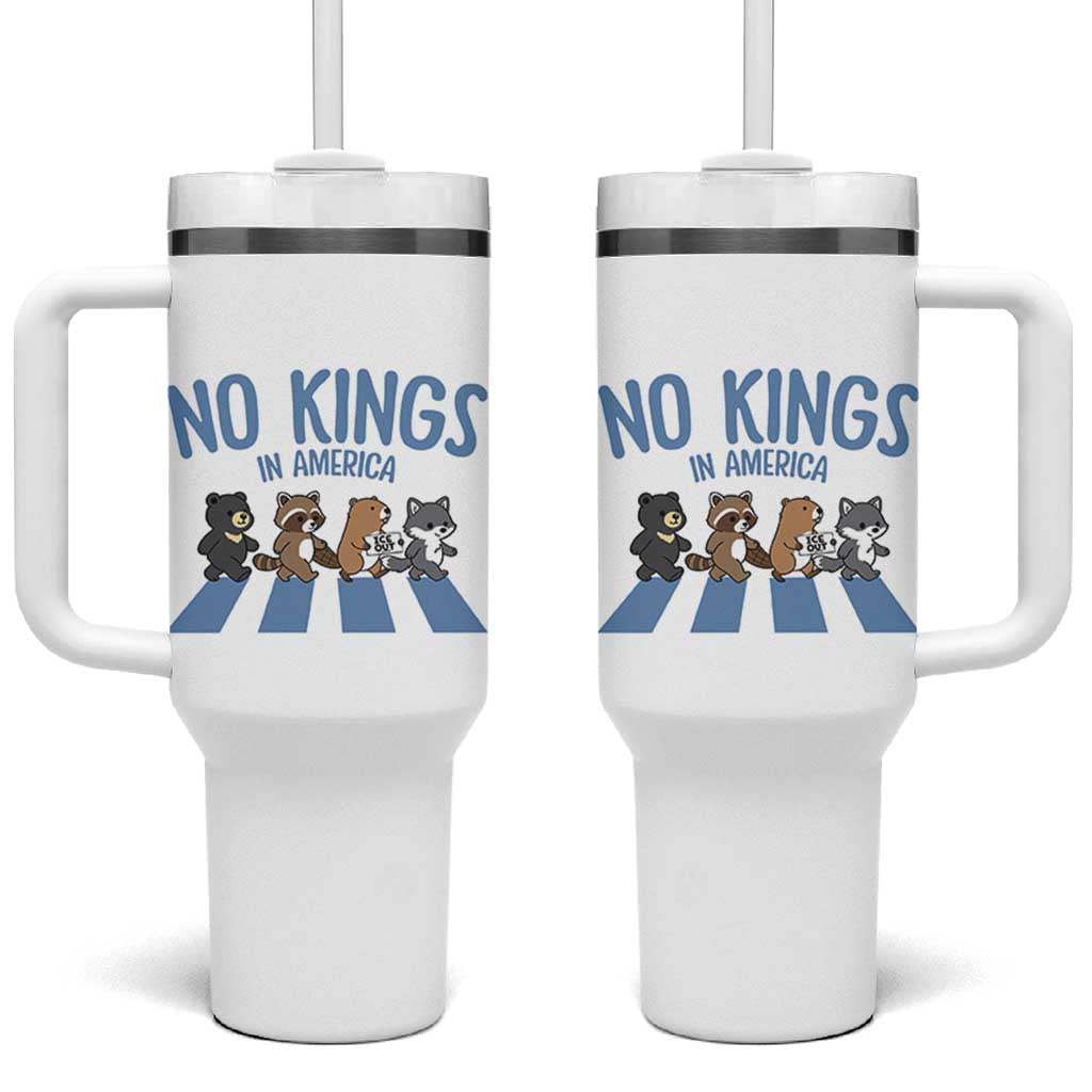 Funny No Kings Cute Forest Animals Tumbler With Handle Gift For Animal Lovers