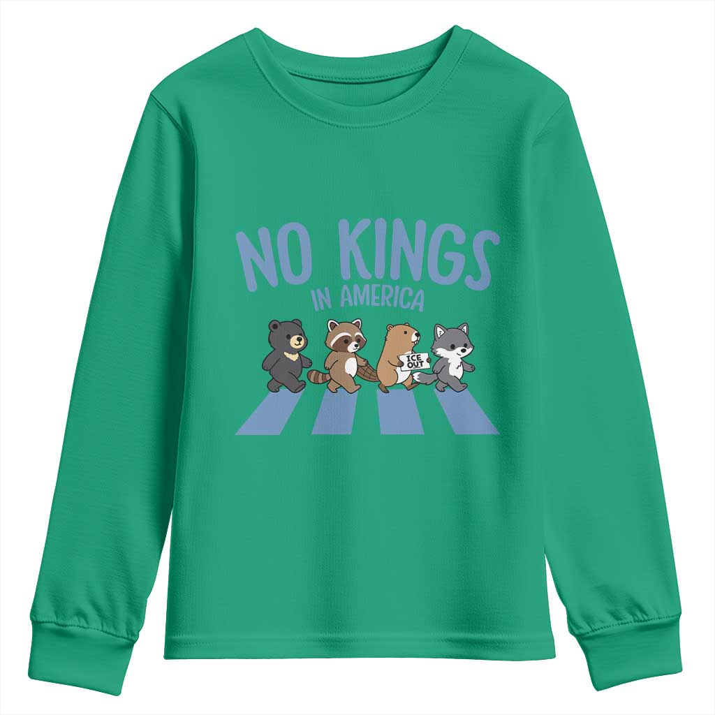 Funny No Kings Cute Forest Animals Youth Sweatshirt Gift For Animal Lovers